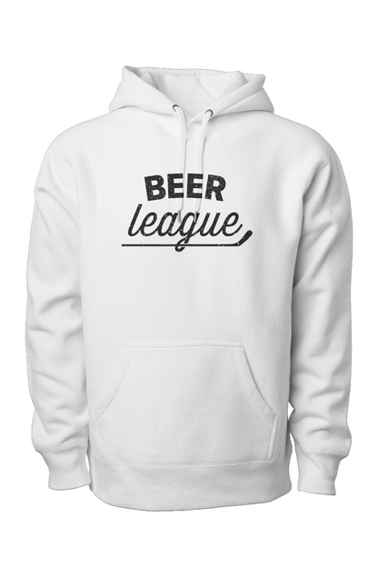 Beer League Legend Heavyweight Hoodie White | Barn Garb Hockey Threads