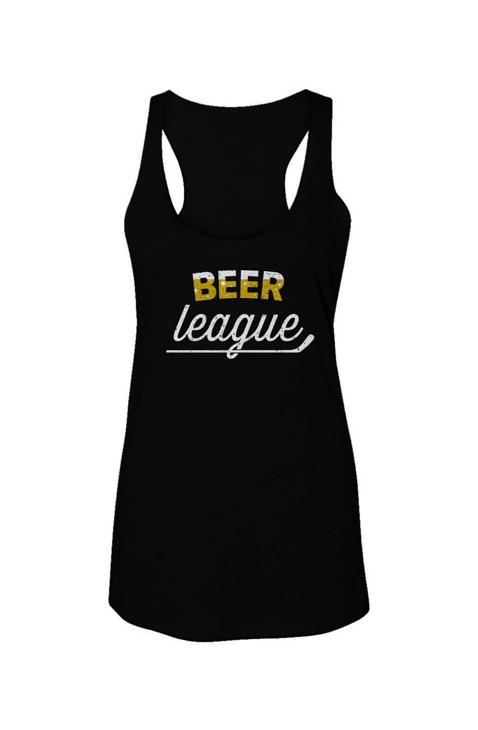 Beer League Racerback Barn Tank Black | Barn Garb Hockey Threads