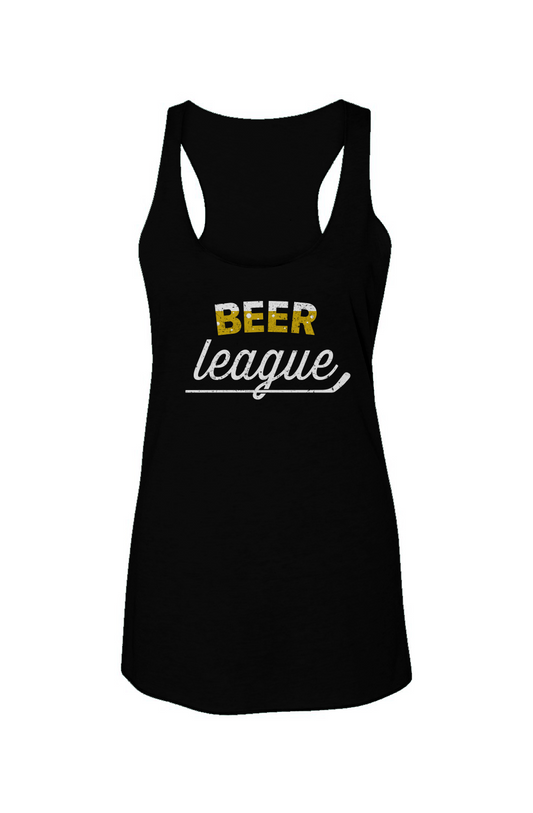 Beer League Racerback Barn Tank Black | Barn Garb Hockey Threads
