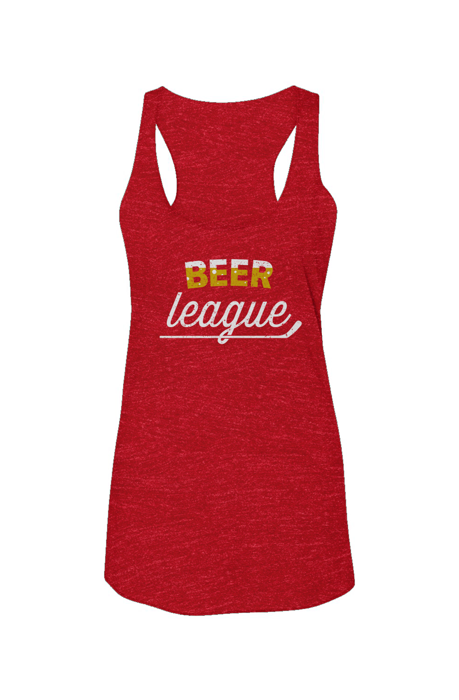 Beer League Racerback Barn Tank Red | Barn Garb Hockey Threads