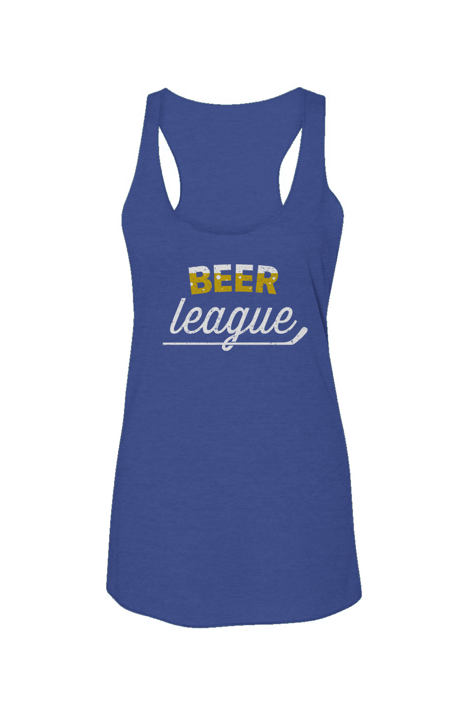 Beer League Racerback Barn Tank Royal Blue | Barn Garb Hockey Threads