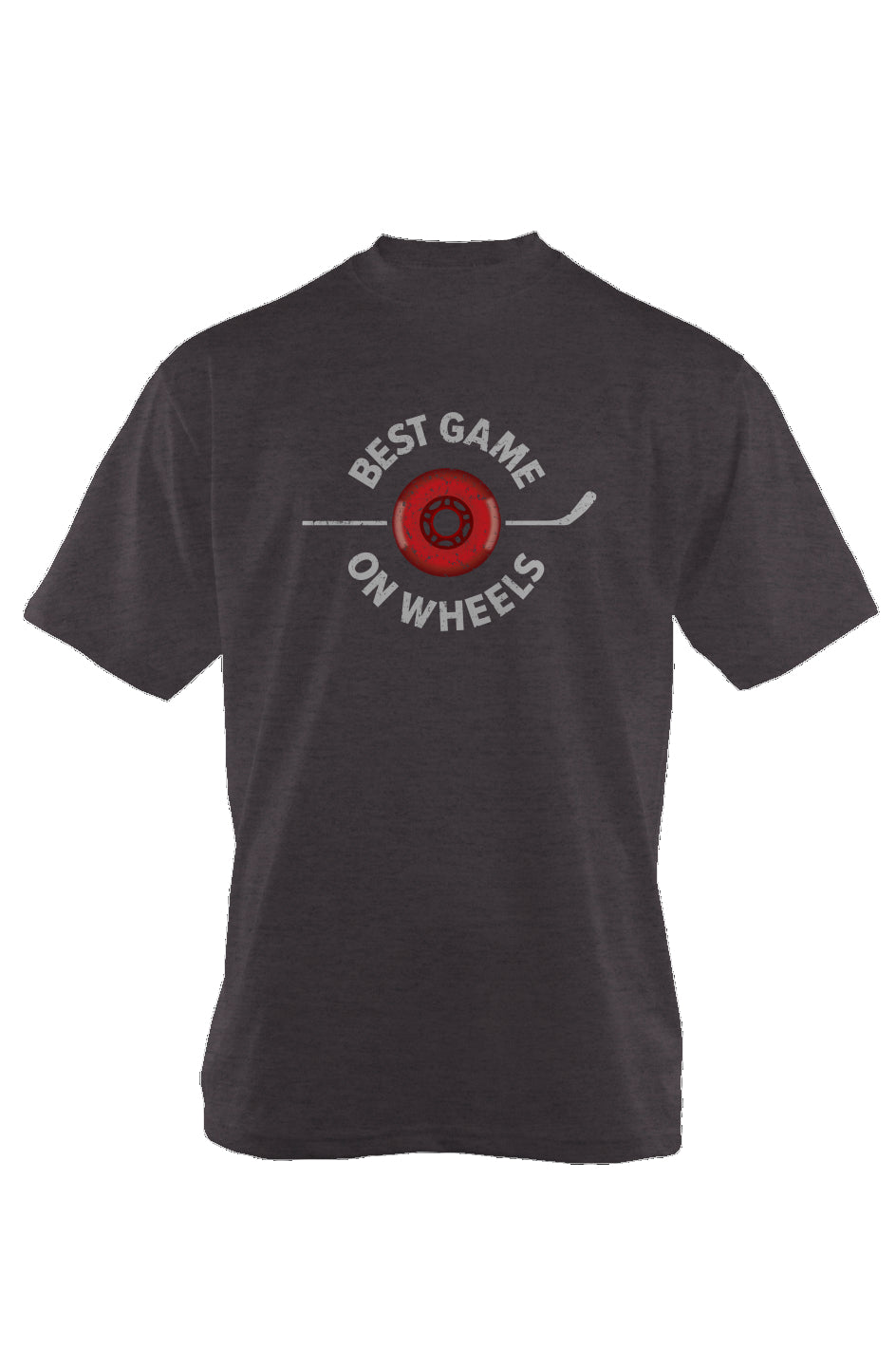 Best Game on Wheels 90s Throwback Tee Charcoal | Barn Garb Hockey Threads