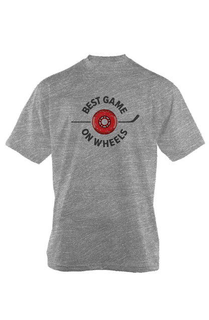 Best Game on Wheels 90s Throwback Tee Grey | Barn Garb Hockey Threads