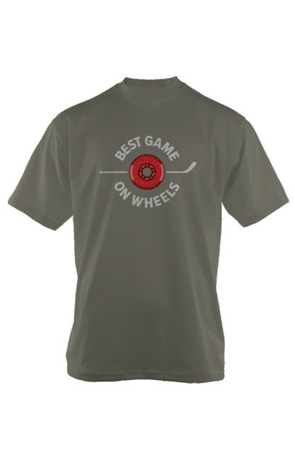 Best Game on Wheels 90s Throwback Tee Military Green | Barn Garb Hockey Threads