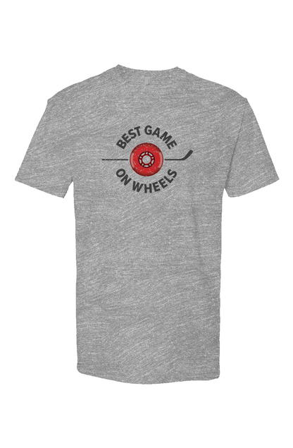 Best Game on Wheels Breakaway Performance Tee Grey | Barn Garb Hockey Threads