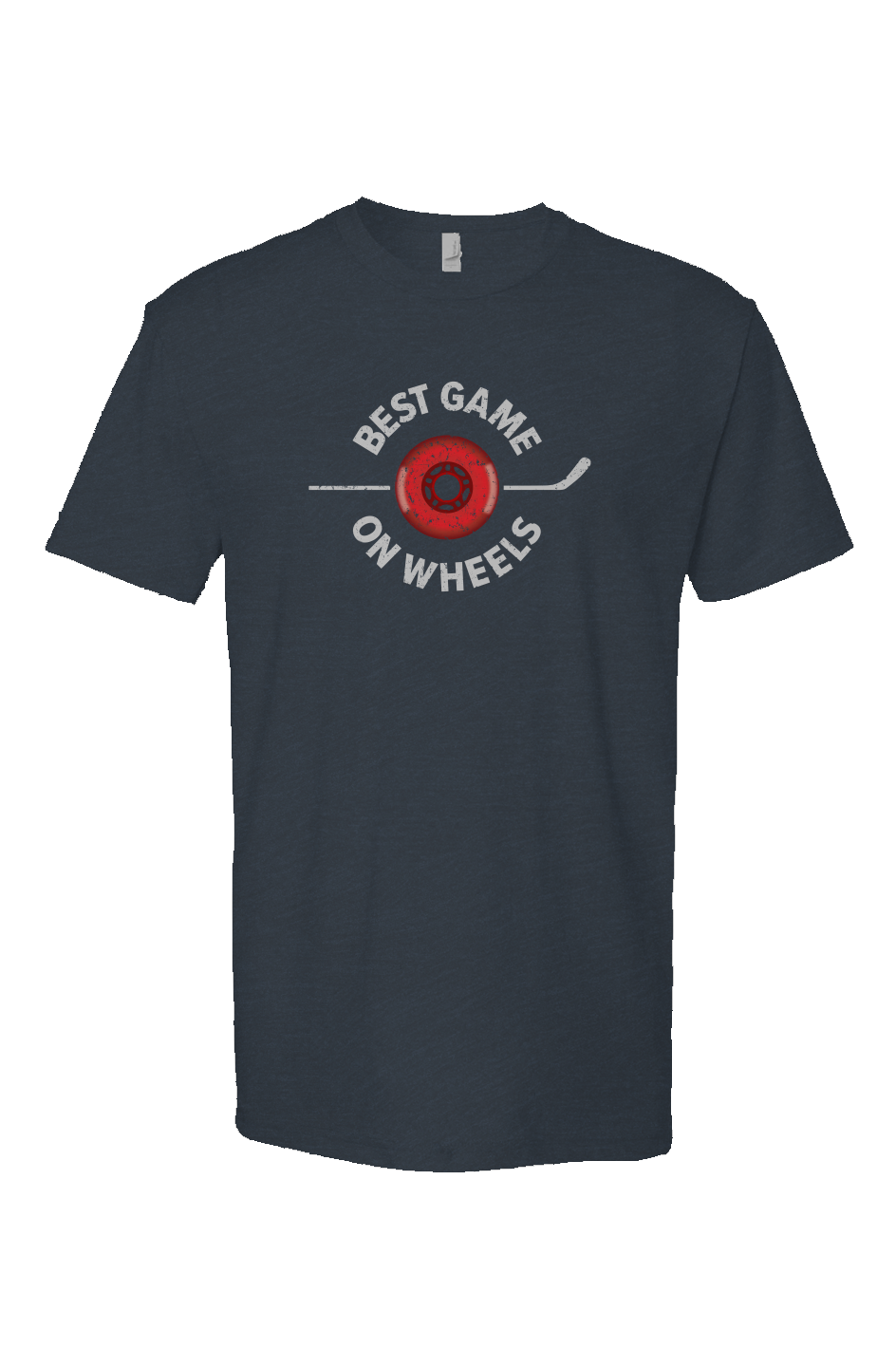 Best Game on Wheels Breakaway Performance Tee Navy Blue | Barn Garb Hockey Threads