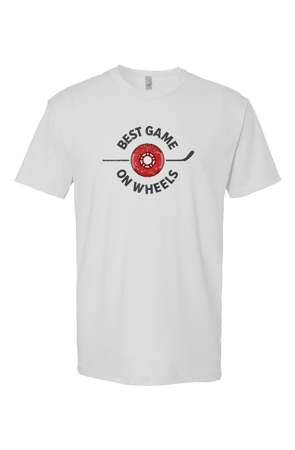 Best Game on Wheels Breakaway Performance Tee White | Barn Garb Hockey Threads