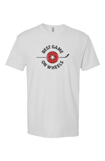 Best Game on Wheels Breakaway Performance Tee White | Barn Garb Hockey Threads