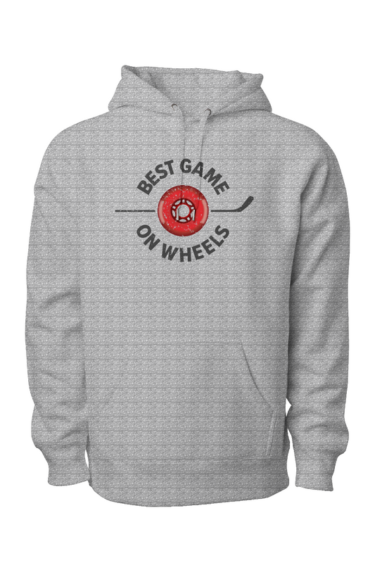 Best Game on Wheels Legend Heavyweight Hoodie Grey Barn Garb Hockey Threads