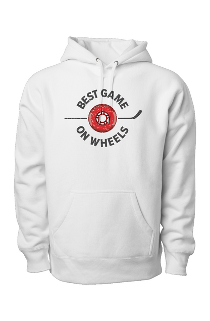 Best Game on Wheels Legend Heavyweight Hoodie White | Barn Garb Hockey Threads