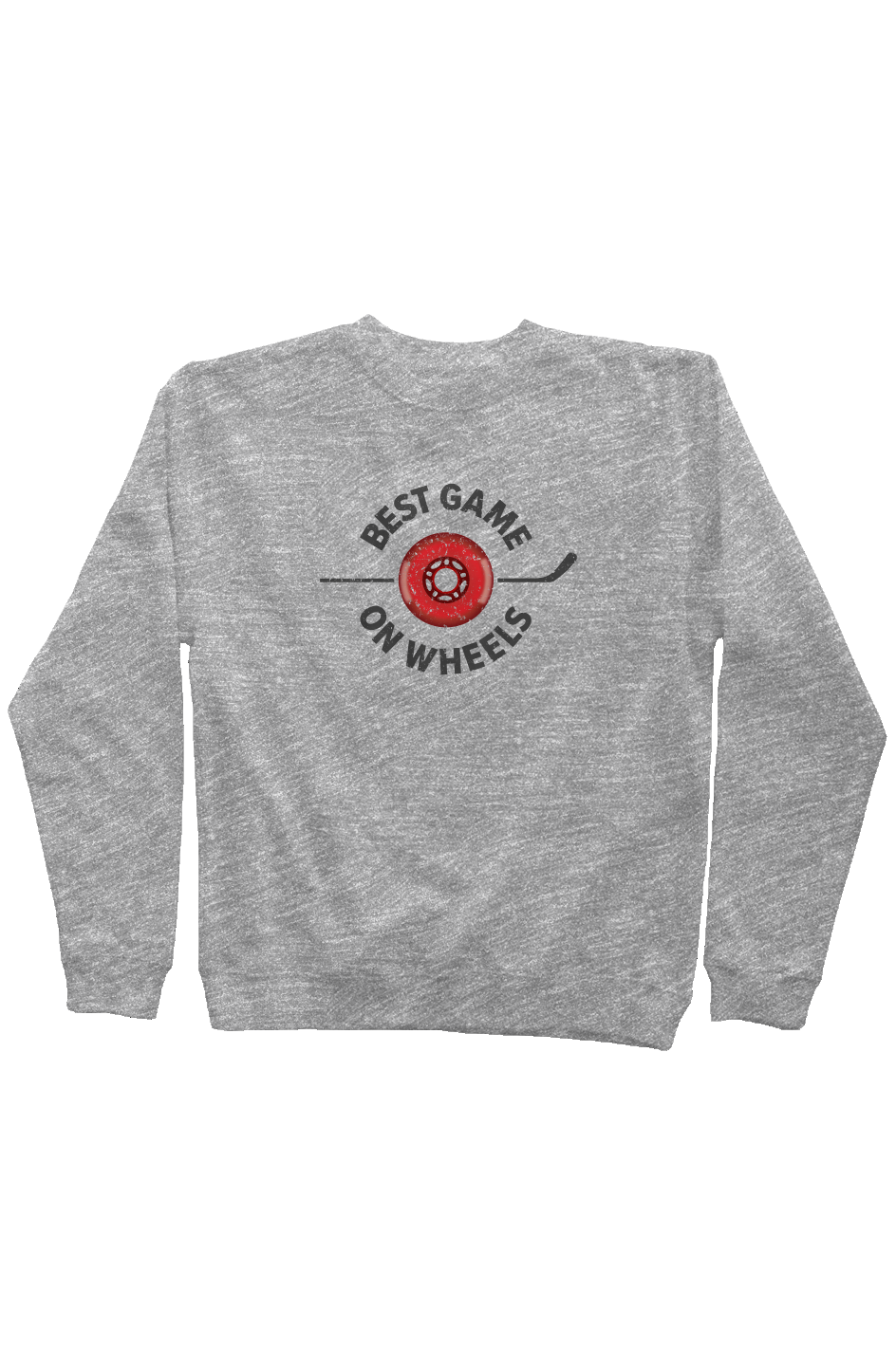 Best Game on Wheels Rinkside Crewneck Sweatshirt Grey | Barn Garb Hockey Threads
