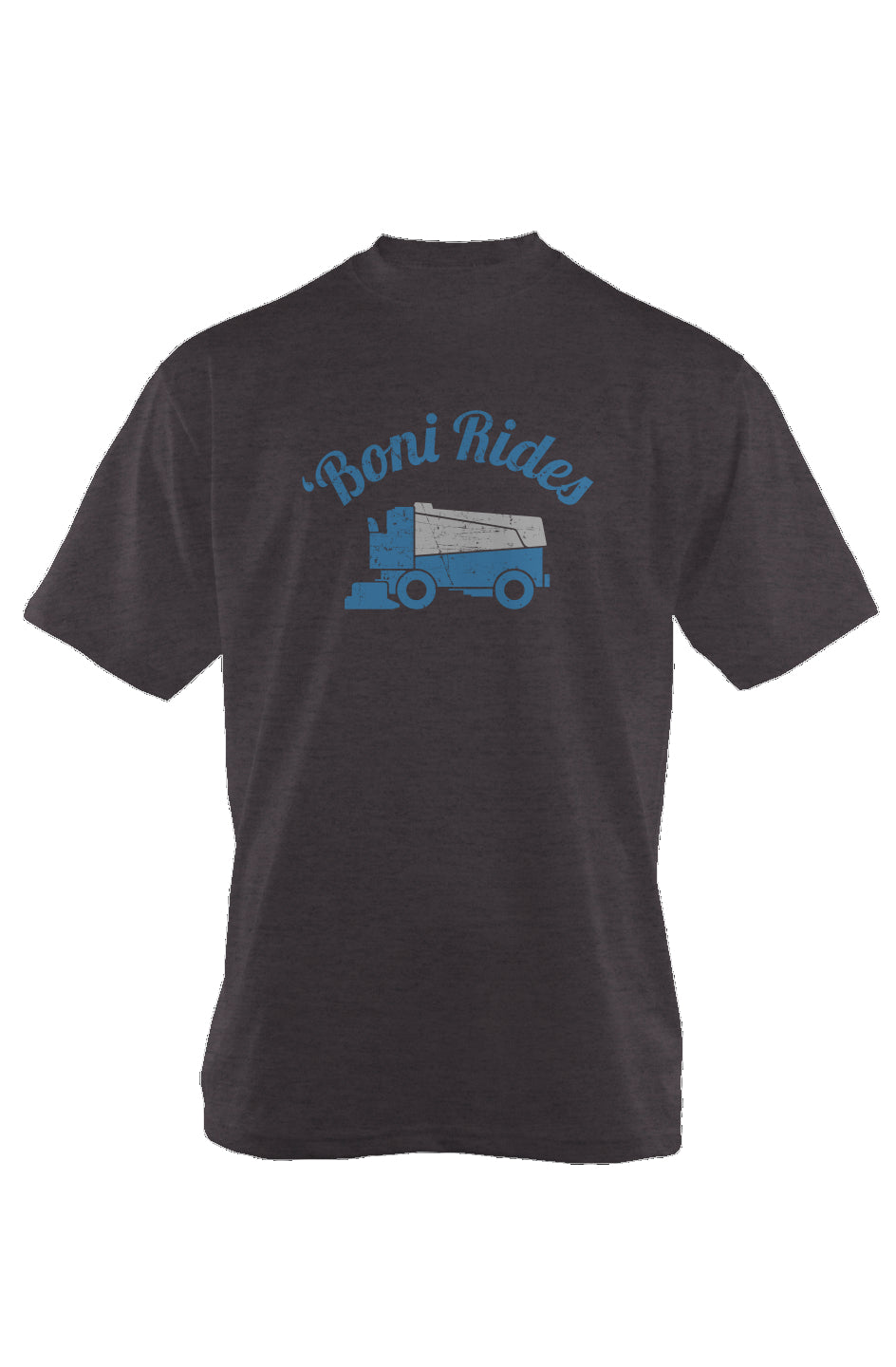 Boni' Rides 90s Throwback Tee Charcoal | Barn Garb Hockey Threads
