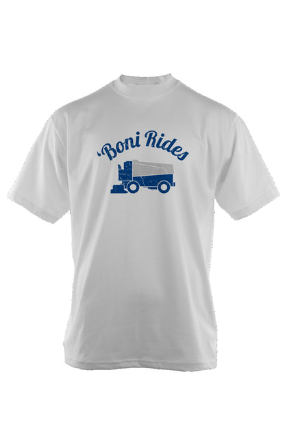Boni' Rides 90s Throwback Tee White | Barn Garb Hockey Threads