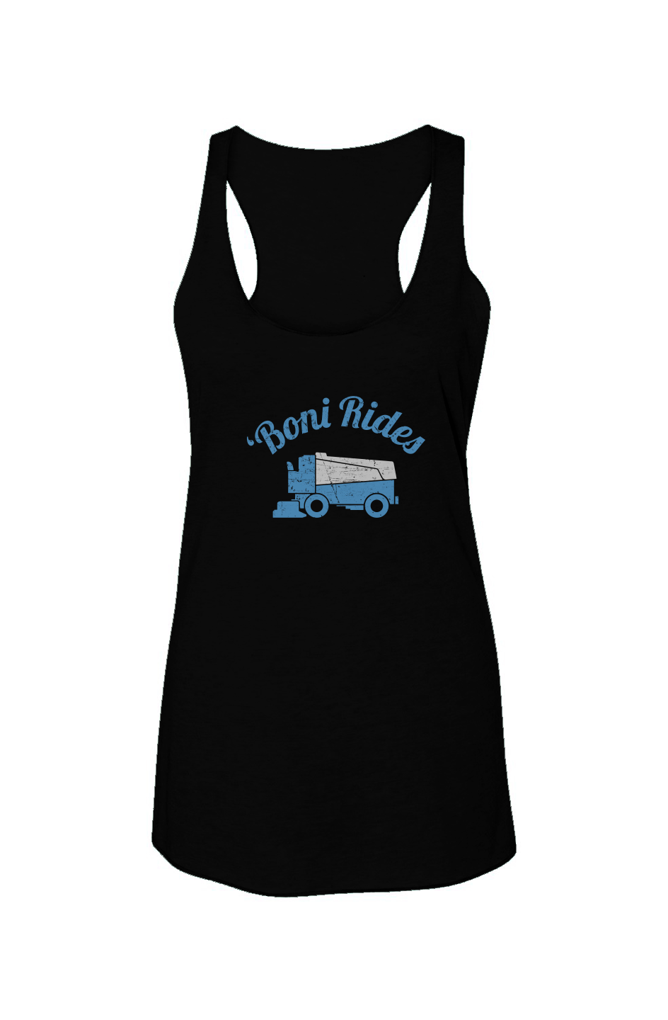 Boni' Rides Racerback Barn Tank Black | Barn Garb Hockey Threads
