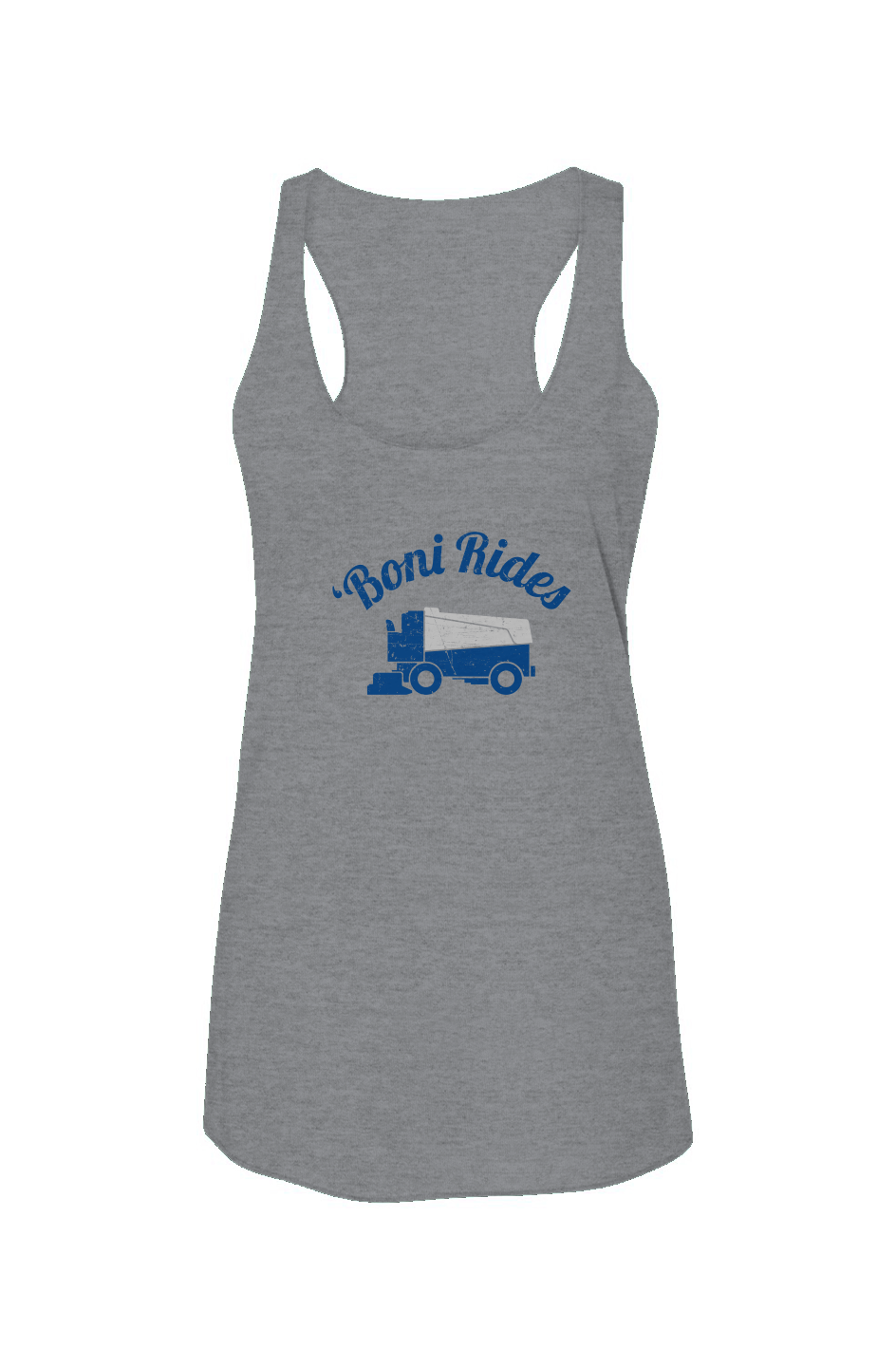 Boni' Rides Racerback Barn Tank Grey | Barn Garb Hockey Threads