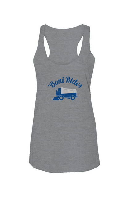 Boni' Rides Racerback Barn Tank Grey | Barn Garb Hockey Threads