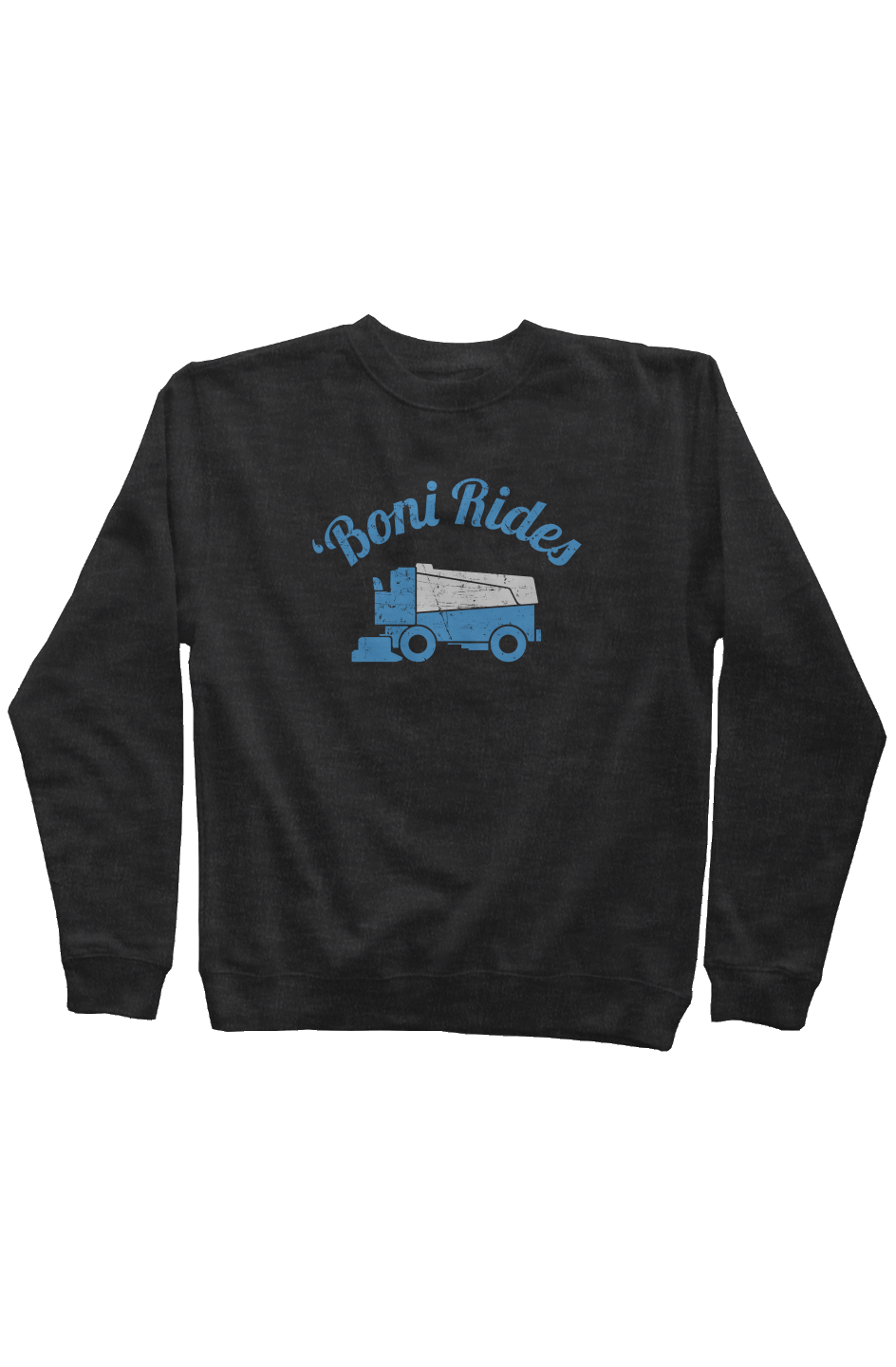 Boni' Rides Rinkside Crewneck Sweatshirt Charcoal | Barn Garb Hockey Threads