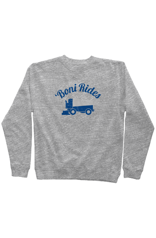 Boni' Rides Rinkside Crewneck Sweatshirt Grey | Barn Garb Hockey Threads