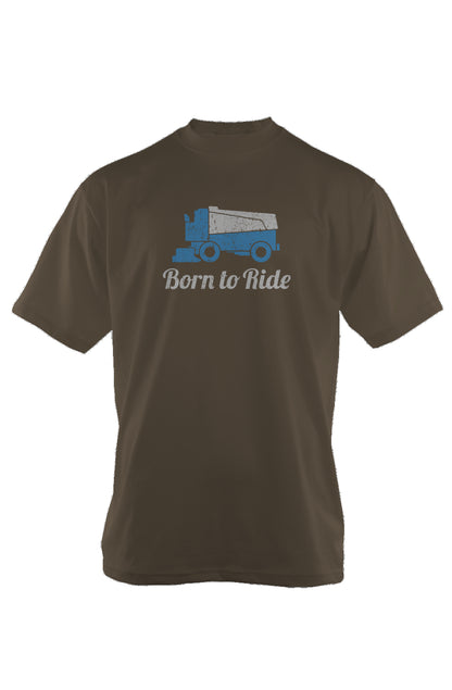 Born to Ride 90s Throwback Tee Military Green | Barn Garb Hockey Threads