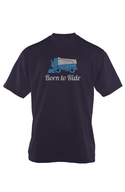 Born to Ride 90s Throwback Tee Navy Blue | Barn Garb Hockey Threads