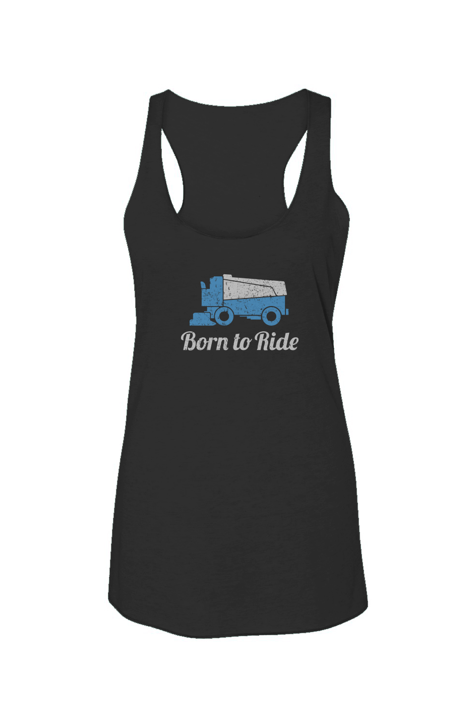Born to Ride Racerback Barn Tank Charcoal | Barn Garb Hockey Threads