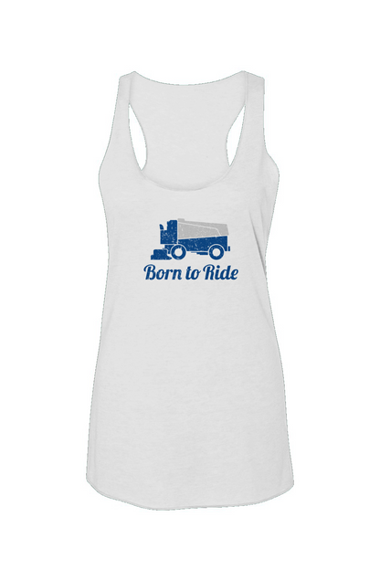 Born to Ride Racerback Barn Tank White | Barn Garb Hockey Threads
