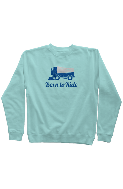 Born to Ride Rinkside Crewneck Sweatshirt Mint | Barn Garb Hockey Threads