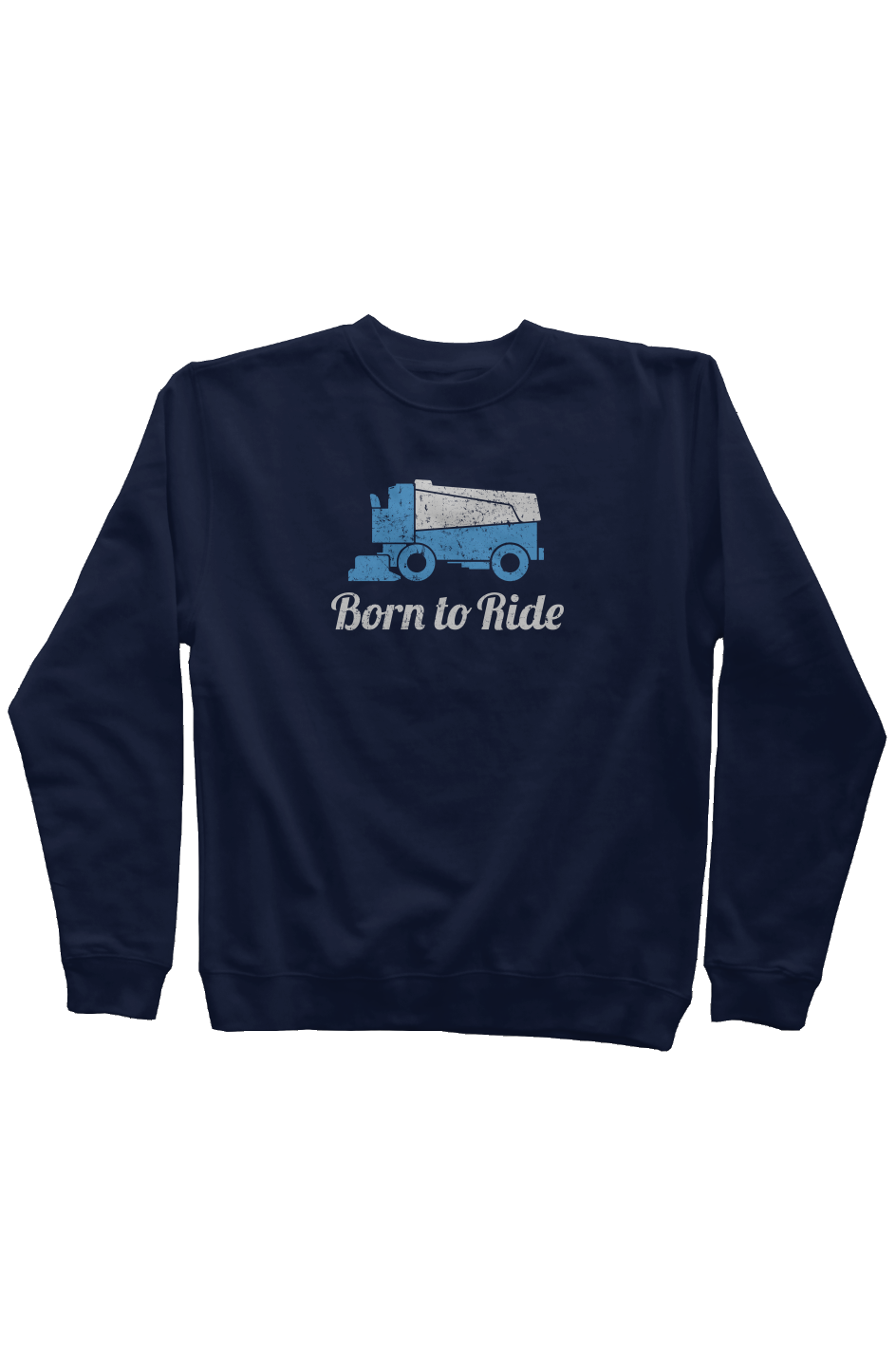 Born to Ride Rinkside Crewneck Sweatshirt Navy Blue | Barn Garb Hockey Threads