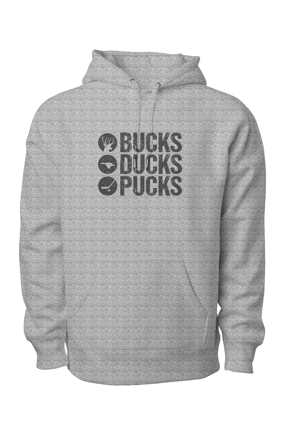 Bucks Ducks Pucks Legend Heavyweight Hoodie Grey | Barn Garb Hockey Threads