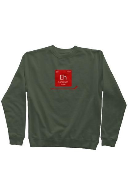 Canadium Rinkside Crewneck Sweatshirt Military Green | Barn Garb Hockey Threads