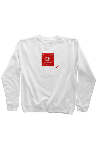 Canadium Rinkside Crewneck Sweatshirt White | Barn Garb Hockey Threads