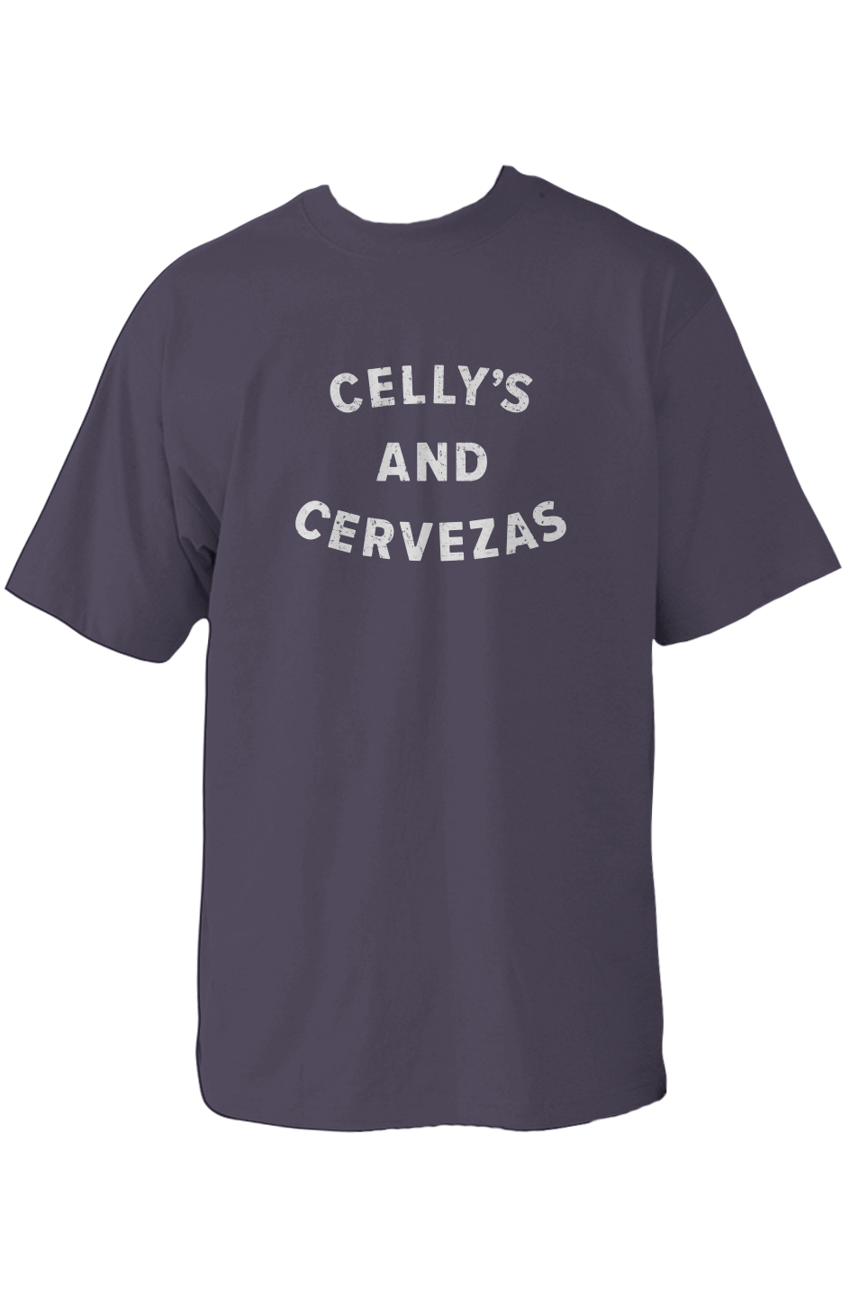 Celly's and Cervezas 90s Throwback Tee Navy Blue | Barn Garb Hockey Threads