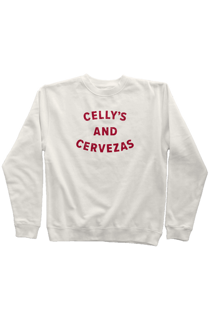 Celly's and Cervezas Rinkside Crewneck Sweatshirt Bone | Barn Garb Hockey Threads
