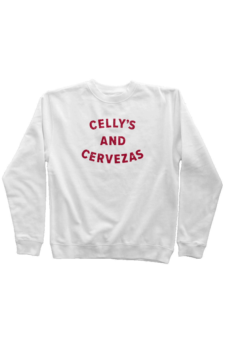 Celly's and Cervezas Rinkside Crewneck Sweatshirt White | Barn Garb Hockey Threads