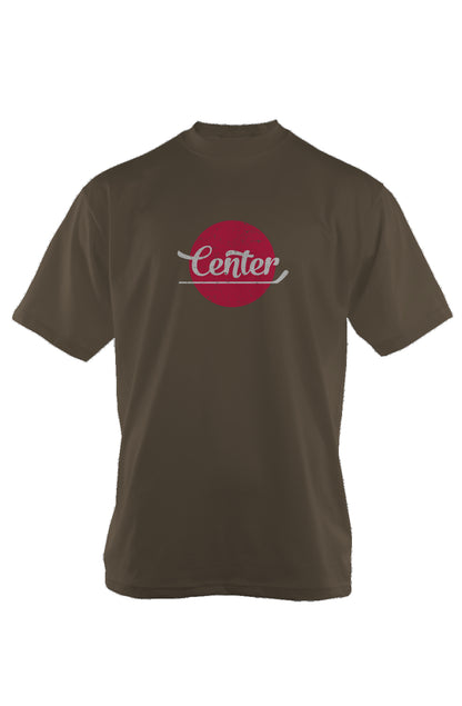 Center Dot 90s Throwback Tee Olive | Barn Garb Hockey Threads