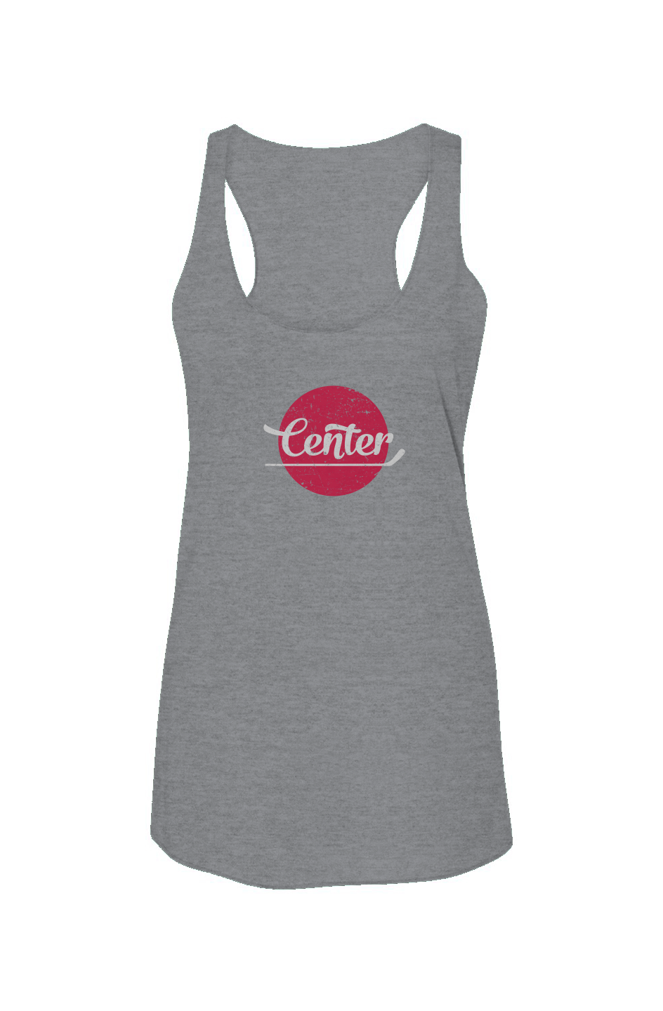 Center Dot Racerback Barn Tank Grey | Barn Garb Hockey Threads
