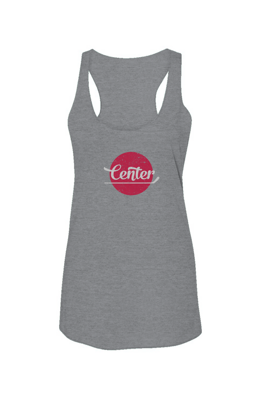 Center Dot Racerback Barn Tank Grey | Barn Garb Hockey Threads