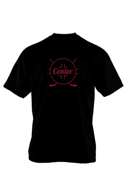 Center Faceoff Circle 90s Throwback Tee Black | Barn Garb Hockey Threads