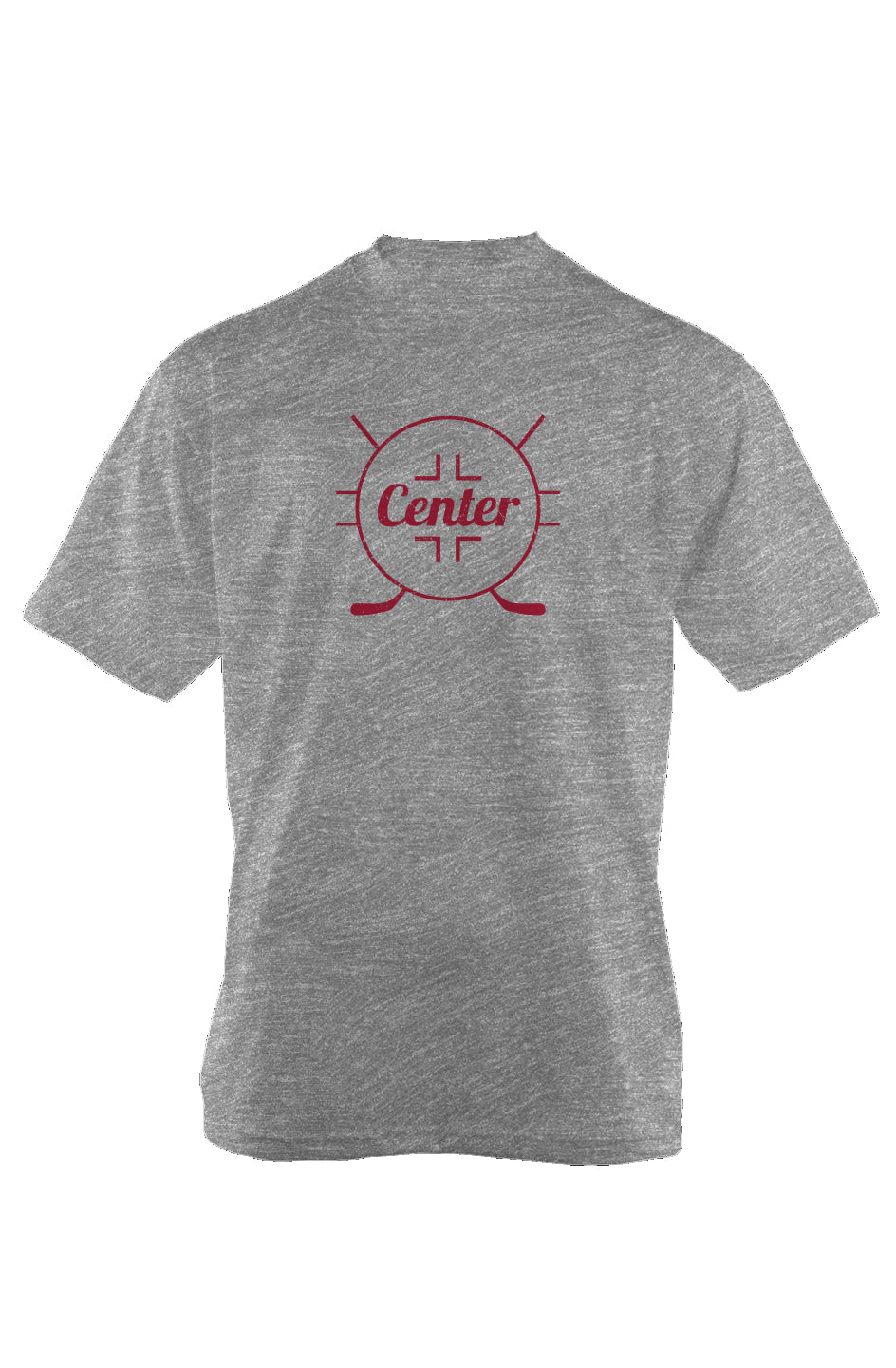 Center Faceoff Circle 90s Throwback Tee Grey | Barn Garb Hockey Threads