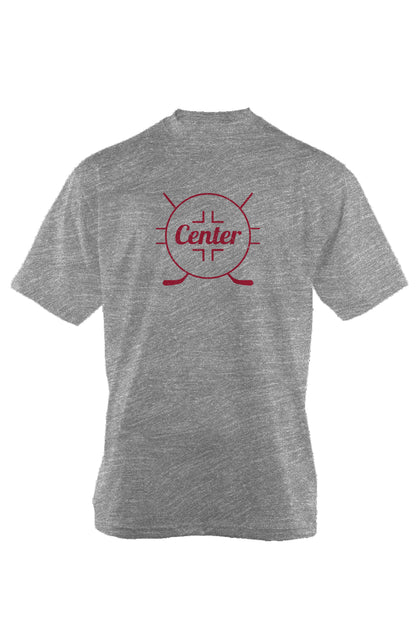 Center Faceoff Circle 90s Throwback Tee Grey | Barn Garb Hockey Threads