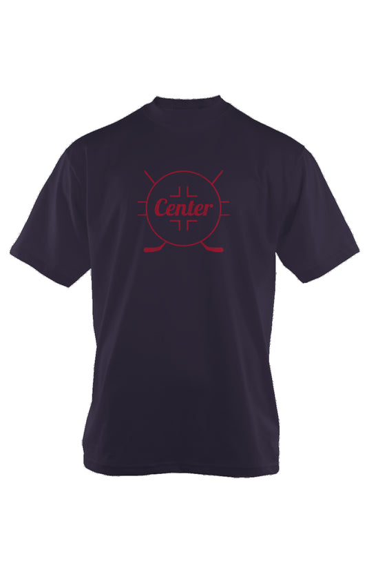Center Faceoff Circle 90s Throwback Tee Navy Blue | Barn Garb Hockey Threads