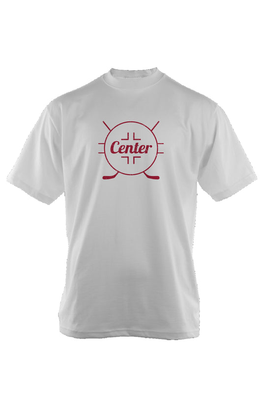 Center Faceoff Circle 90s Throwback Tee White | Barn Garb Hockey Threads