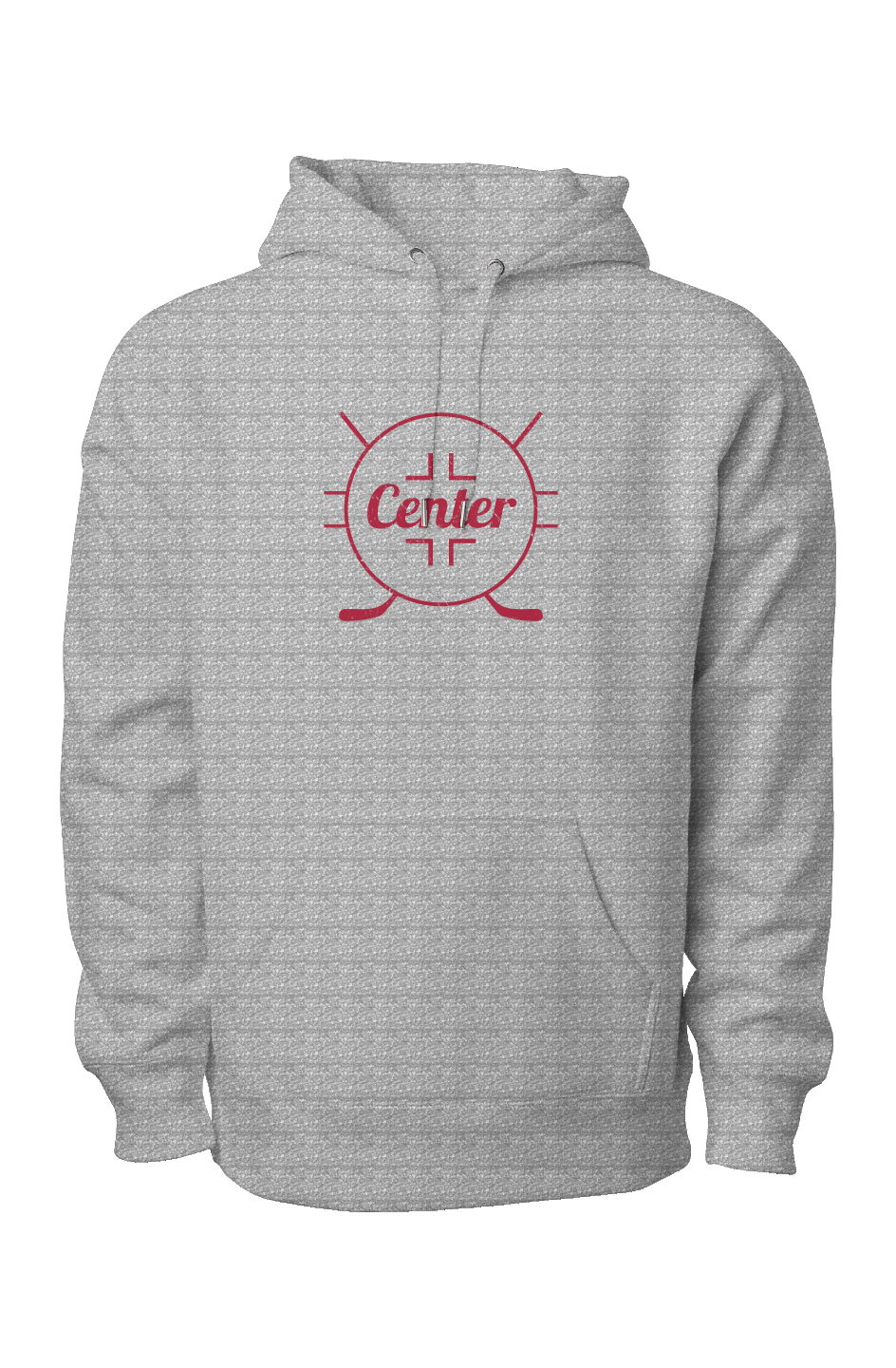 Center Faceoff Circle Legend Heavyweight Hoodie Grey | Barn Garb Hockey Threads