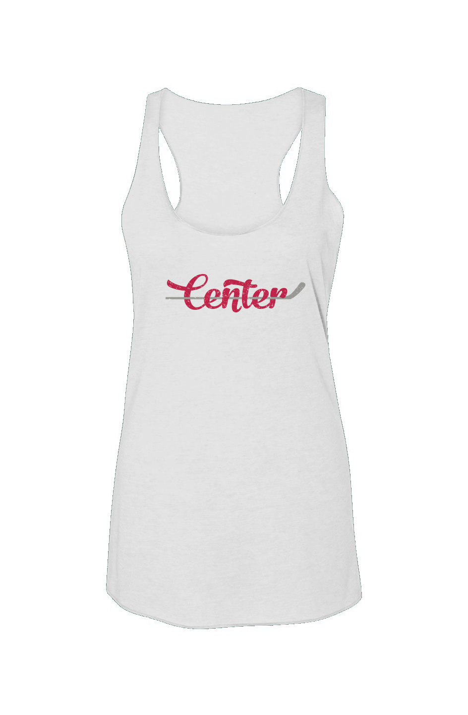Center Racerback Barn Tank White | Barn Garb Hockey Threads