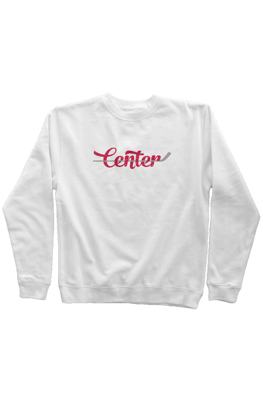 Center Rinkside Crewneck Sweatshirt White | Barn Garb Hockey Threads