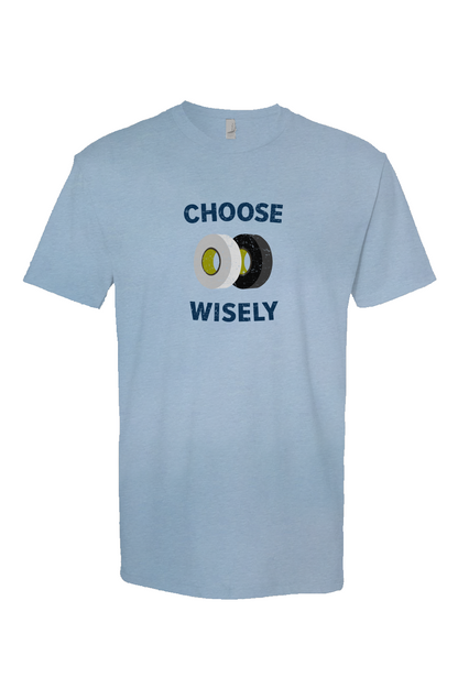 Choose Wisely Breakaway Performance Tee Baby Blue | Barn Garb Hockey Threads