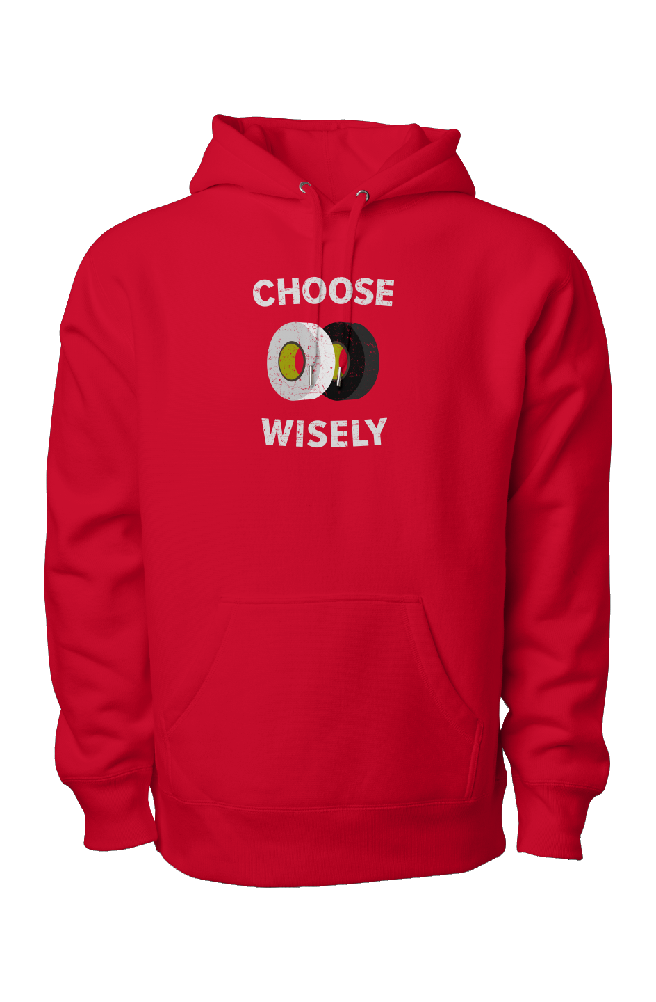 Choose Wisely Legend Heavyweight Hoodie Red | Barn Garb Hockey Threads