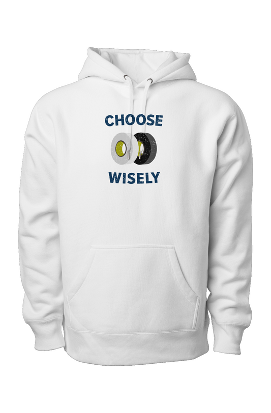 Choose Wisely Legend Heavyweight Hoodie White | Barn Garb Hockey Threads