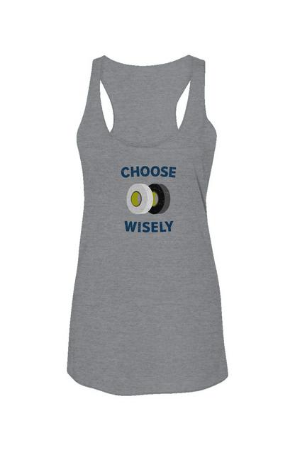 Choose Wisely Racerback Barn Tank Grey | Barn Garb Hockey Threads