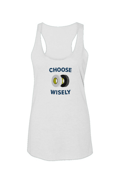 Choose Wisely Racerback Barn Tank White | Barn Garb Hockey Threads